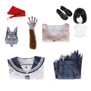 Women Silent Hill Shimizu Hinako Cosplay Costume Shoes Wig Bloodstained Sailor Suit