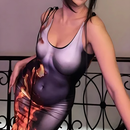 Women mid-Length Thin Strap Sleeveless 3D Printed Sexy Dress - AwwwCos