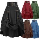 5 Kinds Womens Vintage Gothic Steampunk Fashion High Low Skirt - AwwwCos
