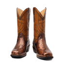 Wooden Sole Cowboy High Heel Snake Print Shoes Knight Men Boots - AwwwCos