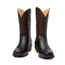 Wooden Sole Cowboy High Heel Snake Print Shoes Knight Men Boots - AwwwCos