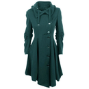 Wool Autumn Trench Goth Lapel Peacoat Outwear Thick Hood Jacket - AwwwCos