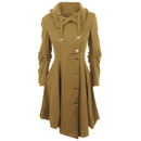 Wool Autumn Trench Goth Lapel Peacoat Outwear Thick Hood Jacket - AwwwCos