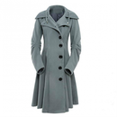 Wool Autumn Trench Goth Lapel Peacoat Outwear Thick Hood Jacket - AwwwCos