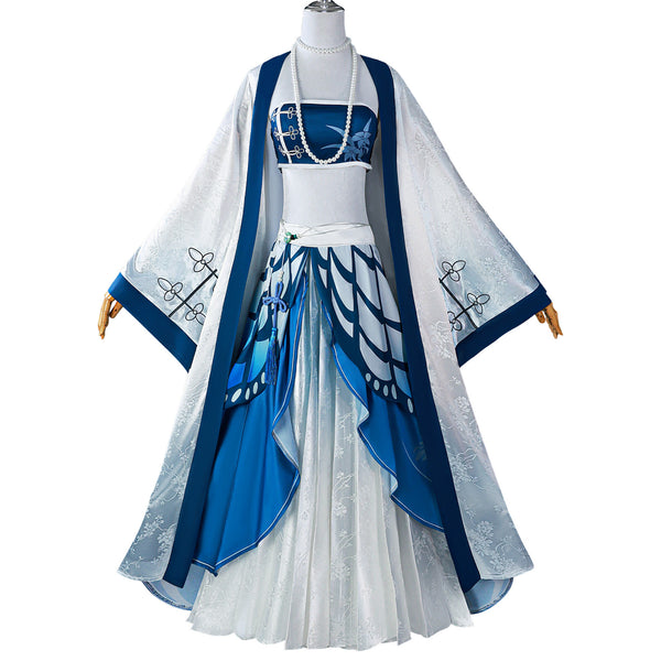 Wuthering Waves The Shorekeeper Cosplay Costume Hanfu Shoes Wig