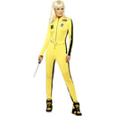 Yellow Racing Girl One-piece Motorcycle Suit Pole Dancing Jumpsuit
