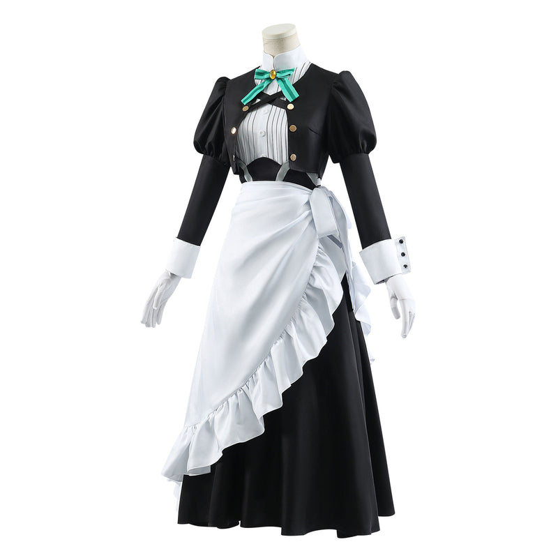 You are Ms. Servant Nieve Cosplay Costume Maid Uniform Skirt Wig
