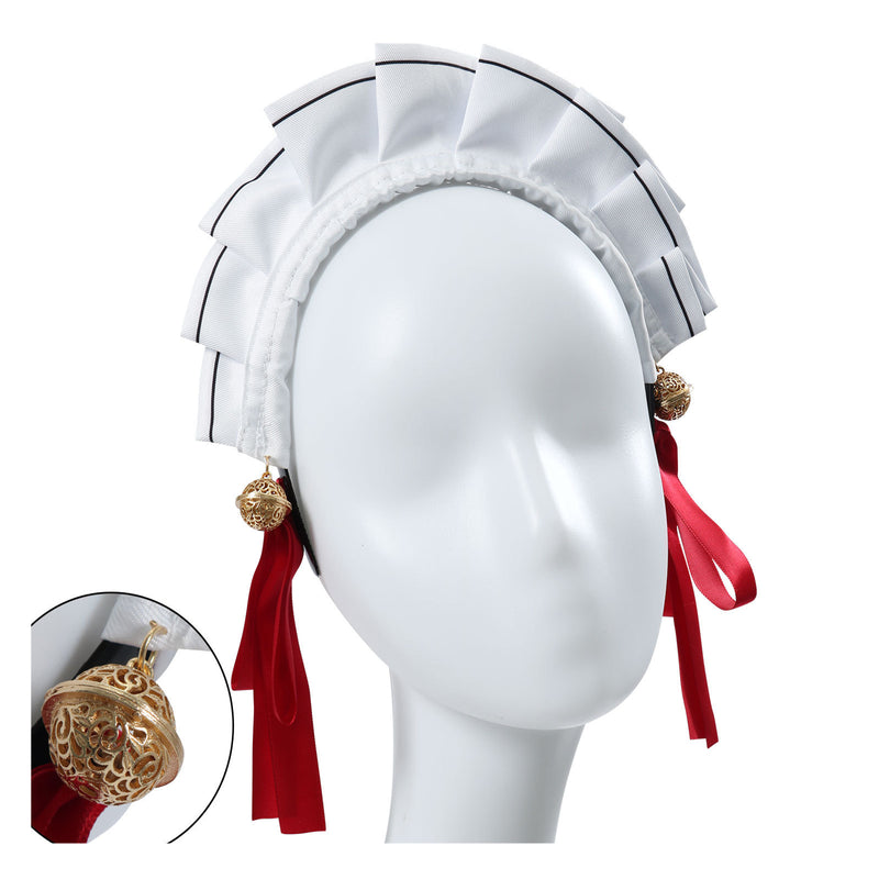 You are Ms. Servant Nieve Cosplay Costume Maid Uniform Skirt Wig