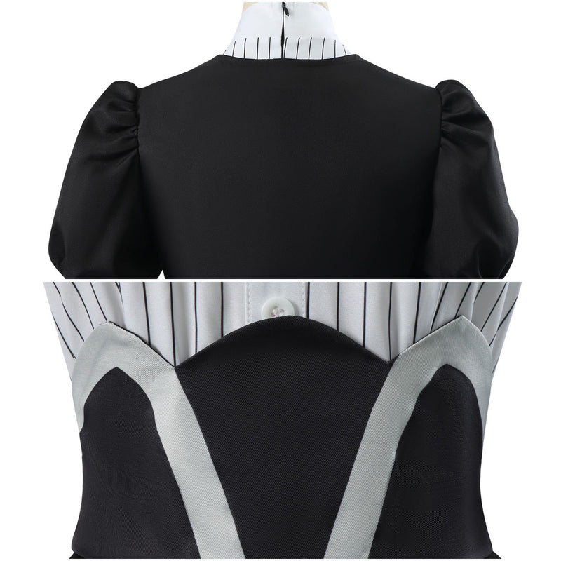 You are Ms. Servant Nieve Cosplay Costume Maid Uniform Skirt Wig