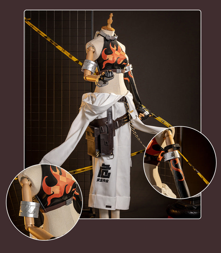 Zenless Zone Zero Koleda Belobog Cosplay Costume Women White Jumpsuit Work Pants - AwwwCos