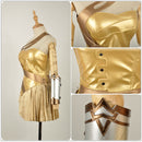 Batman v Superman Wonder Woman Cosplay Costume Golden Skirt Suit - AwwwCos