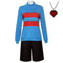 Undertale Frisk Chara Cosplay Costume Adult Hoodie Set
