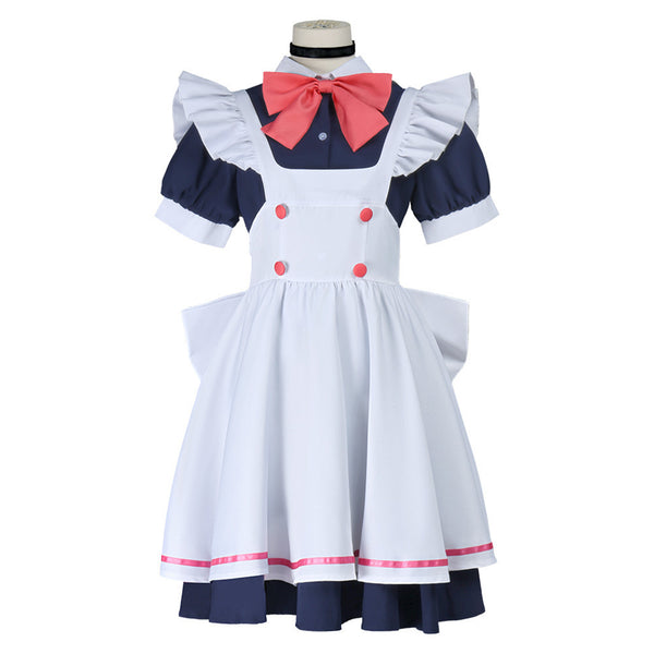 female Anime Dandadan Ayase Seiko Cosplay Costume Maid Apron Dress - AwwwCos