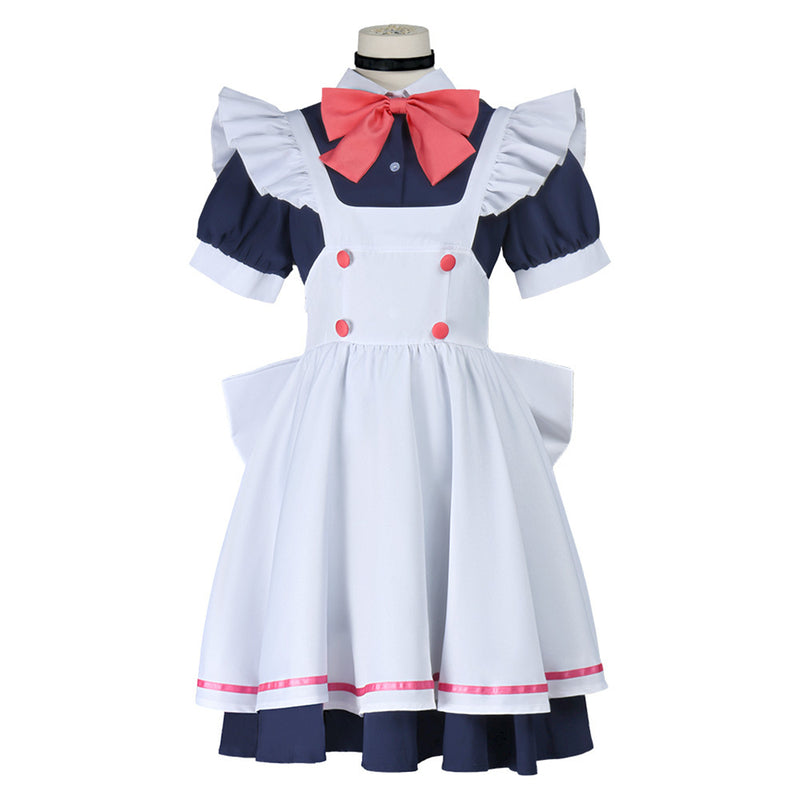 female Anime Dandadan Ayase Seiko Cosplay Costume Maid Apron Dress - AwwwCos