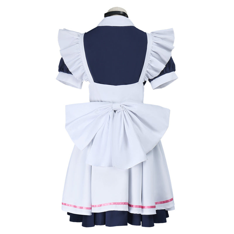 female Anime Dandadan Ayase Seiko Cosplay Costume Maid Apron Dress - AwwwCos