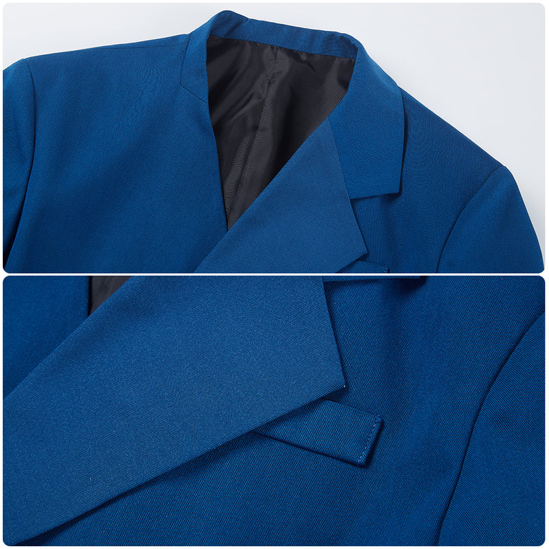 TV Series Cowboy Bebop Spike Spiegel Cosplay Costume Men Blue Suit Party Uniform Halloween Clothing