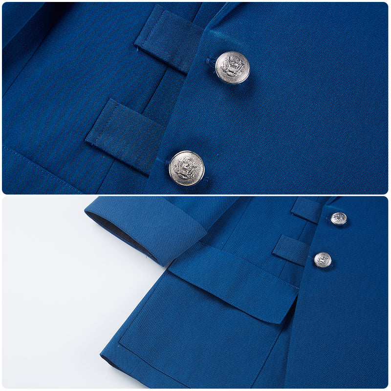 TV Series Cowboy Bebop Spike Spiegel Cosplay Costume Men Blue Suit Party Uniform Halloween Clothing