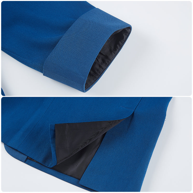 TV Series Cowboy Bebop Spike Spiegel Cosplay Costume Men Blue Suit Party Uniform Halloween Clothing